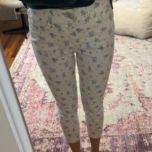 Seven7 Blue Floral Print Pants
